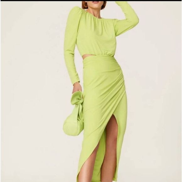 Self-Portrait Dresses & Skirts - Self-portrait Green Midi Cutout Dress Size 2
